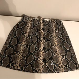 Zara snake skin skirt